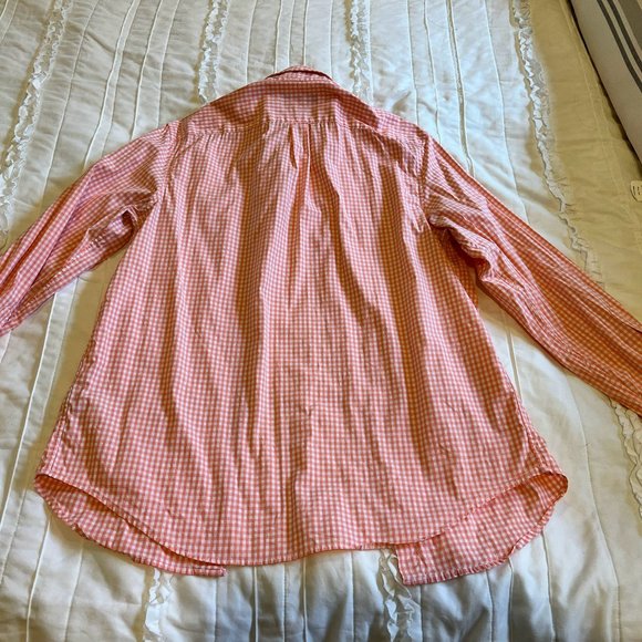 Vineyard Vines Classic Fit Murray Shirt Mens Medium Orange Gingham Long Sleeve B - Picture 4 of 4